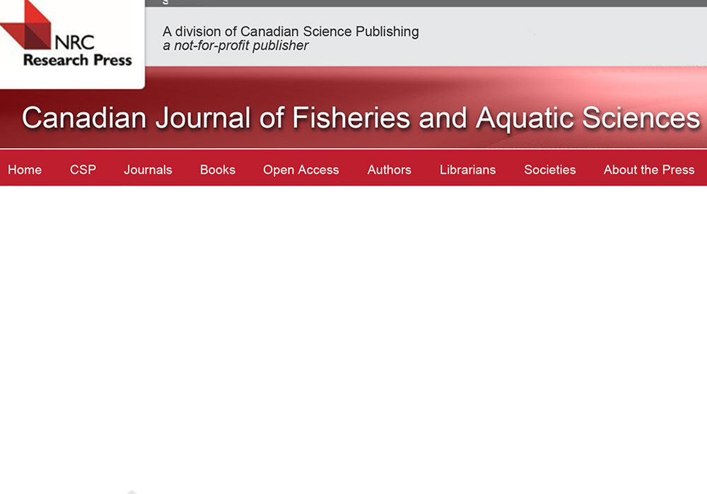 Canadian Journal of Fisheries and Aquatic Sciences Editing